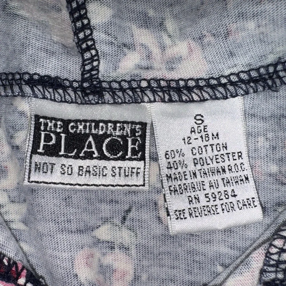 The Children's Place Hoodie Toddler 12-18M Blue Vintage 90s Floral